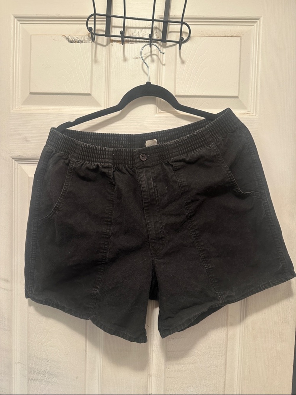 Cascade Sport Black Elastic Waist Outdoor Shorts